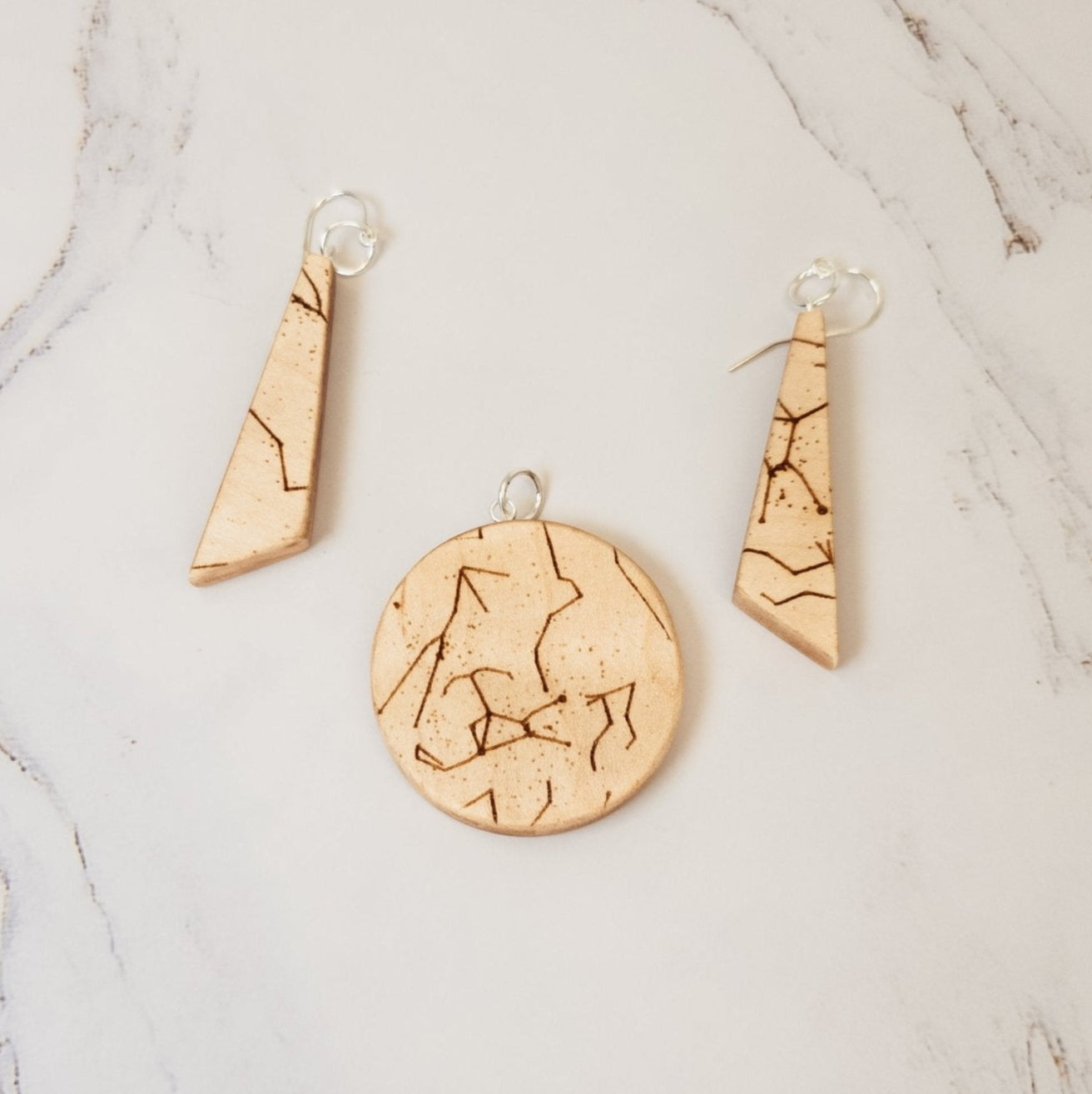 Custom Star - Chart Olivewood Necklace - PRW Made - Necklaces
