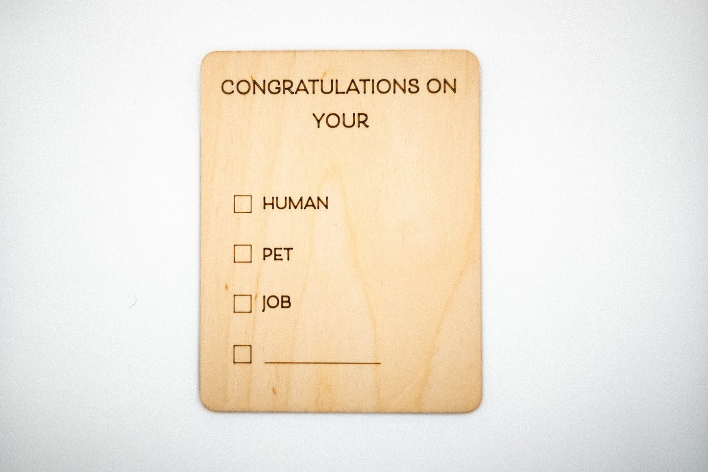 Wooden Greeting Cards - PRW Made - Greeting Card