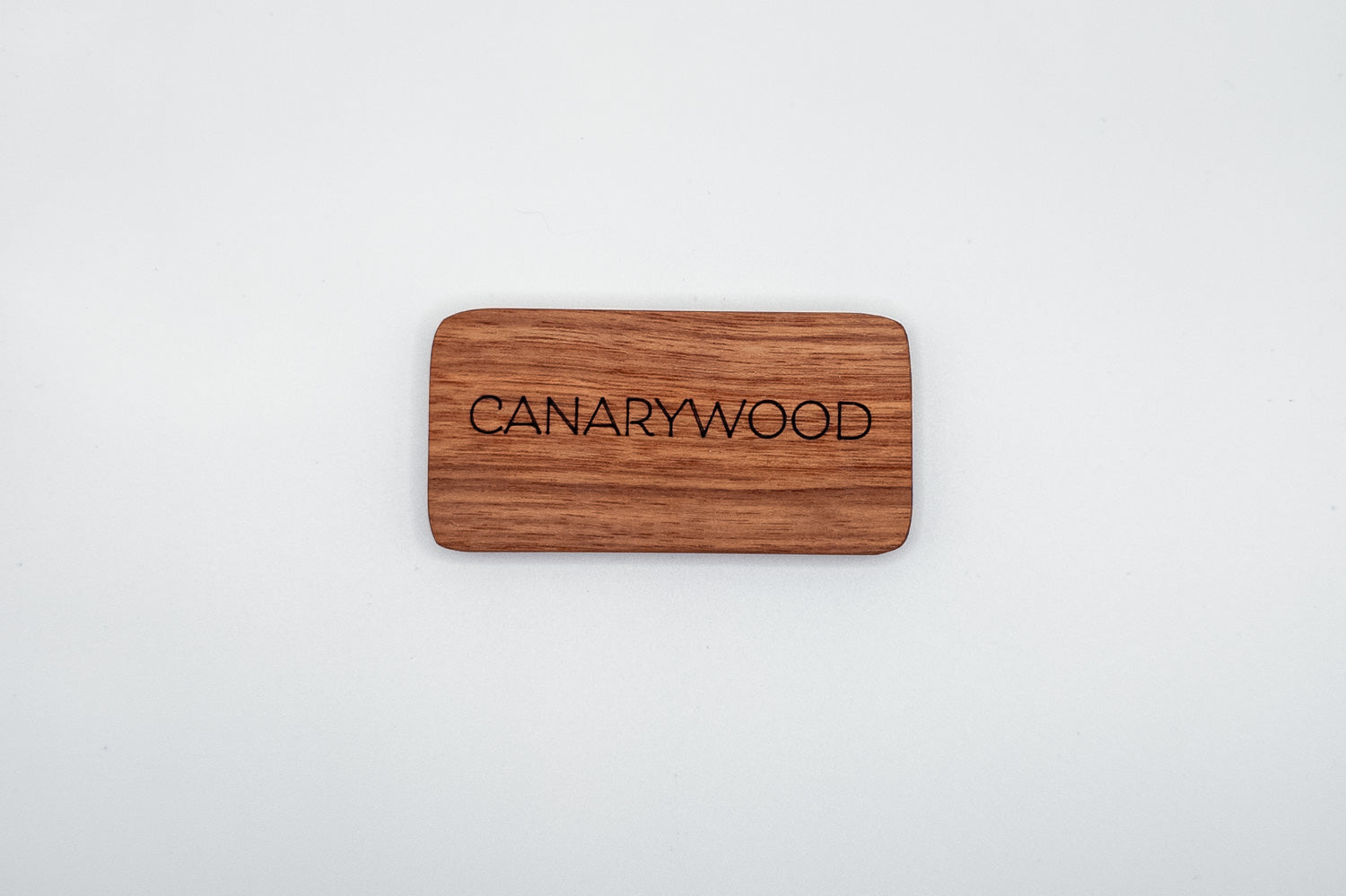 Canarywood jewelry by PRWMade with bold striped grain in yellow orange and brown tones