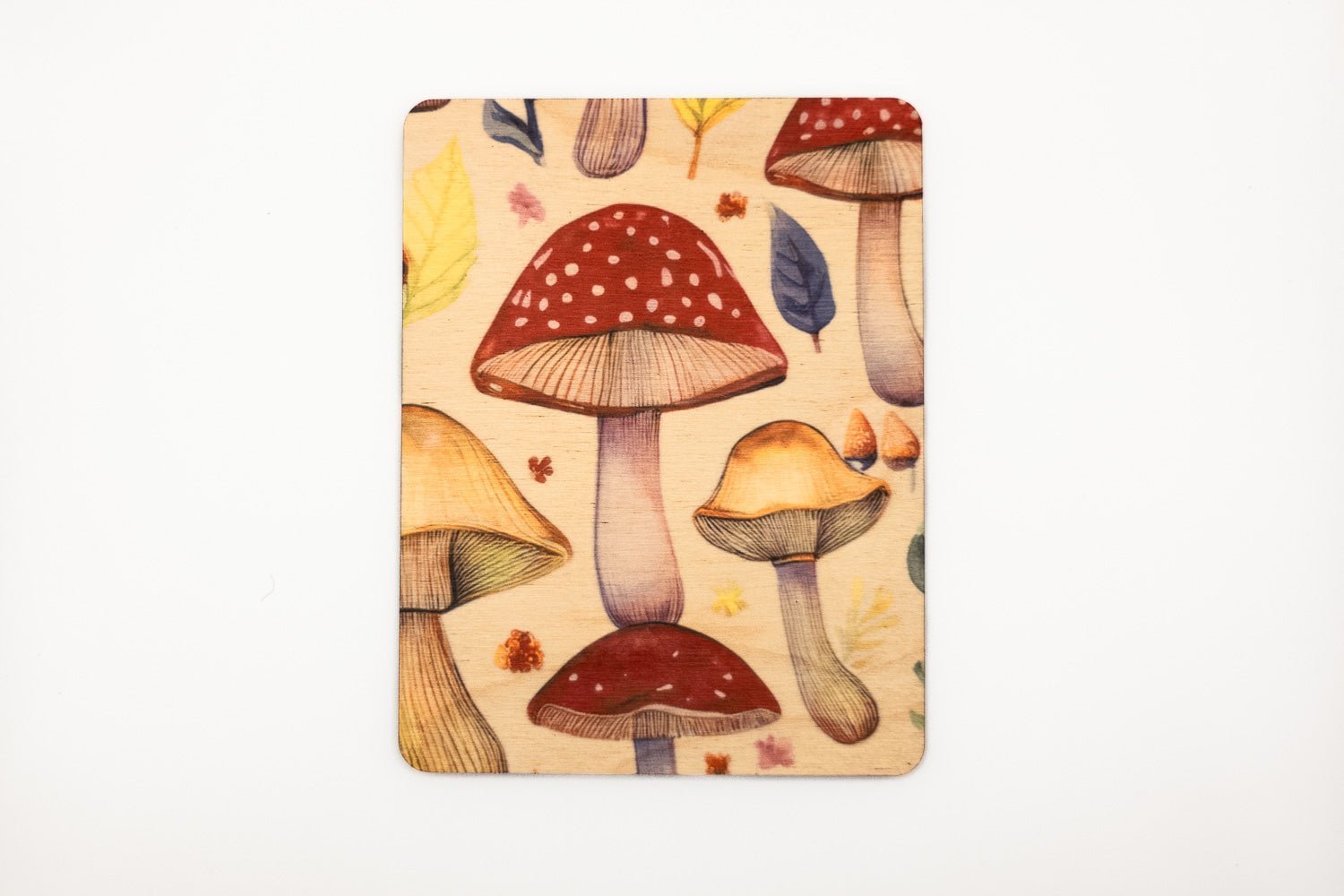 Real wood greeting cards and postcards by PRWMade laser engraved on thin Maple veneer