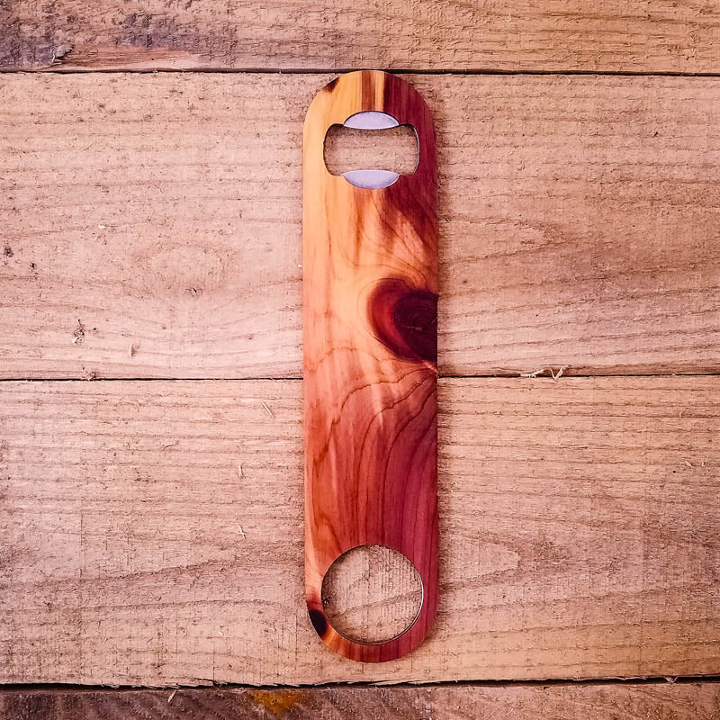 Wooden Bottle Opener | Handmade Speed Opener for Beer Lovers (full size)