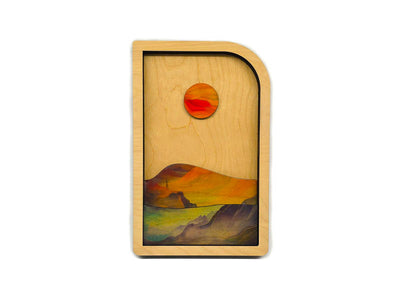 Sun and Moon Wall Art | Handmade Wooden Celestial Decor