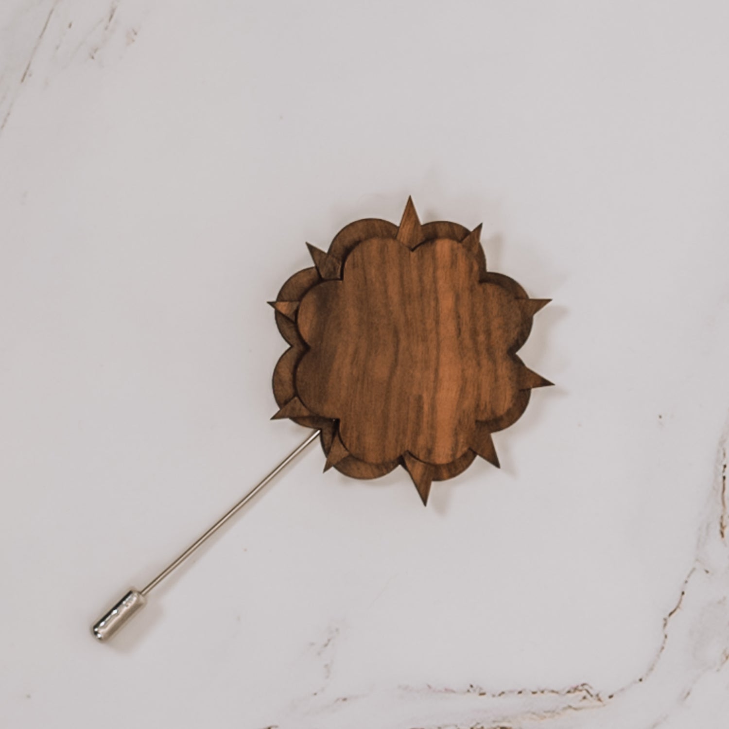 Wood Brooch | Starburst Cloud