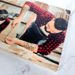 Edge and print detail of 13x16.5 Custom Photo Print on Wood (5x7 sample shown)