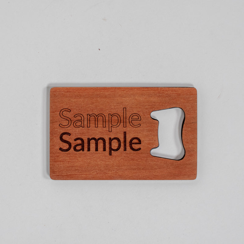Wood bottle opener