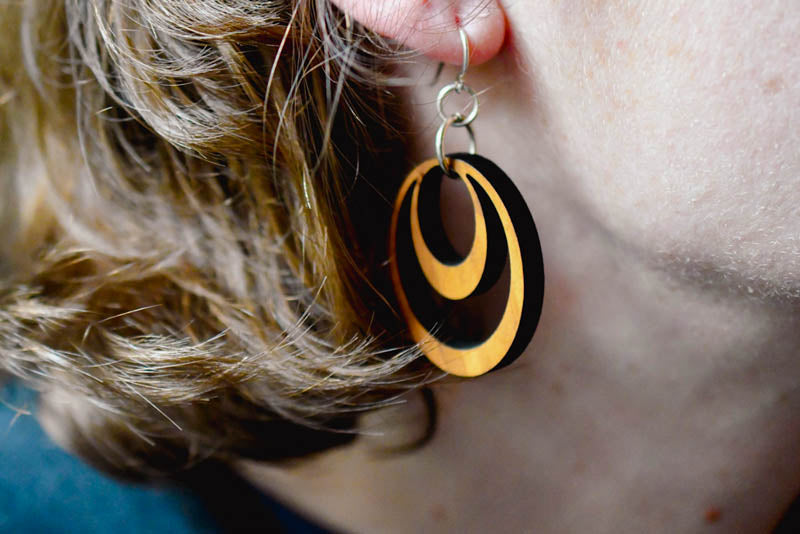 Wooden Hoop Earrings – Lightweight & Natural