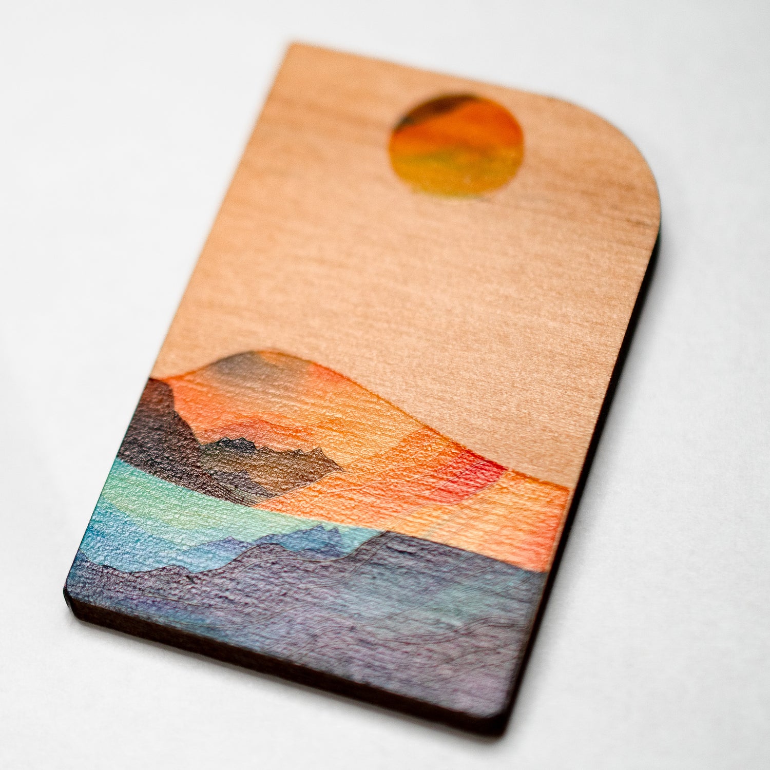 Sun and Moon Wood Magnets