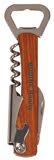 5 1/4" Wooden Bottle Opener and Wine Corkscrew