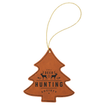 Rawhide Laserable Leatherette Tree Ornament with Gold String