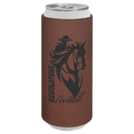 Football Laserable Leatherette Slim Beverage Holder