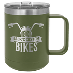 Polar Camel 15 oz. Olive Green Vacuum Insulated Mug with Slider Lid