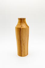 Wooden vase with a natural finish