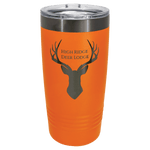 Polar Camel 20 oz. Orange/Ghost Black ION-Plated Ringneck Tumbler with Slider Lid