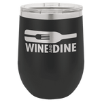 Polar Camel 12 oz. Black Stemless Wine Tumbler with Standard Lid