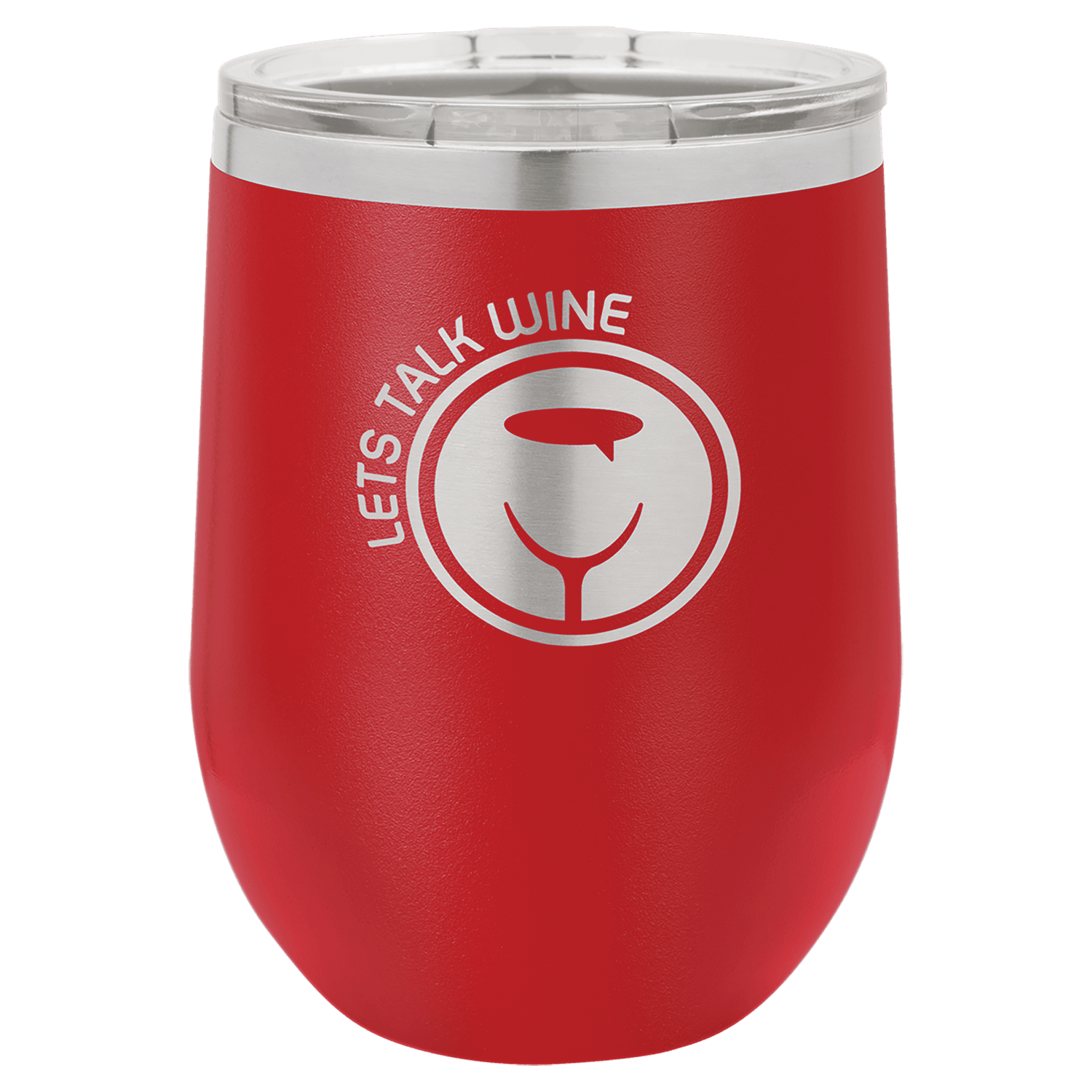 Polar Camel 12 oz. Red Stemless Wine Tumbler with Standard Lid