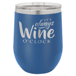 Polar Camel 12 oz. Royal Blue Stemless Wine Tumbler with Standard Lid