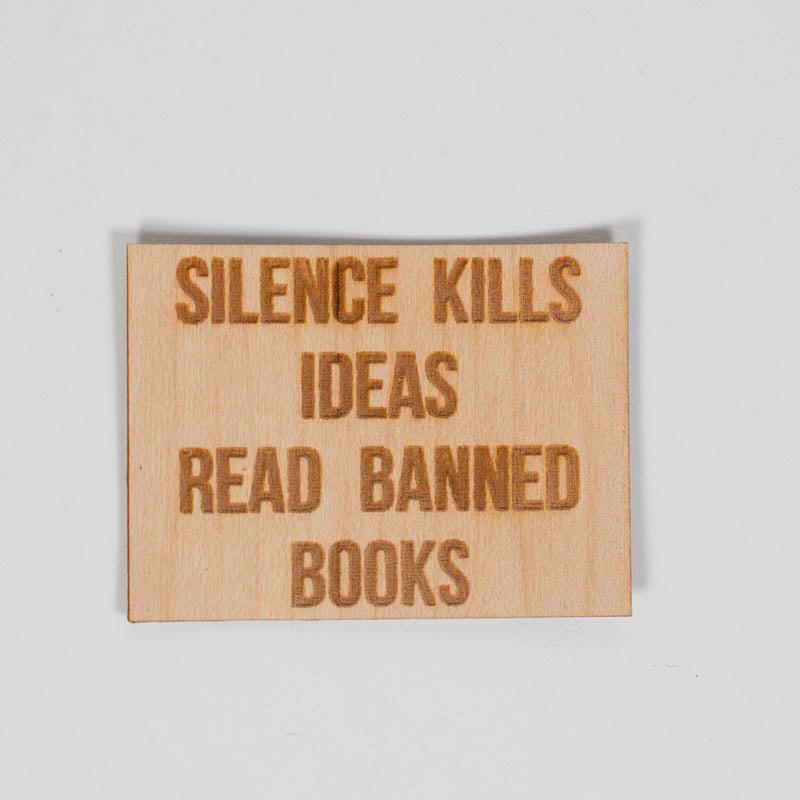 Wood Sticker | Read banned books