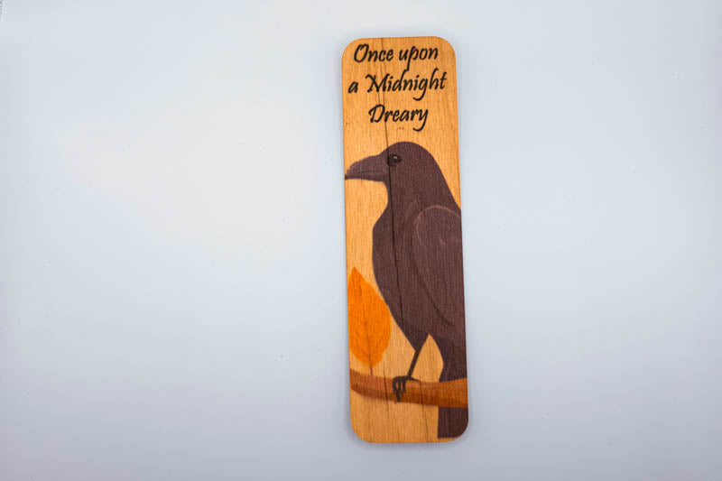 Once upon midnight bookmark, handmade by PRWMade
