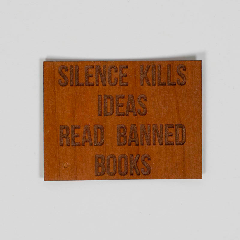 Wood Sticker | Read banned books