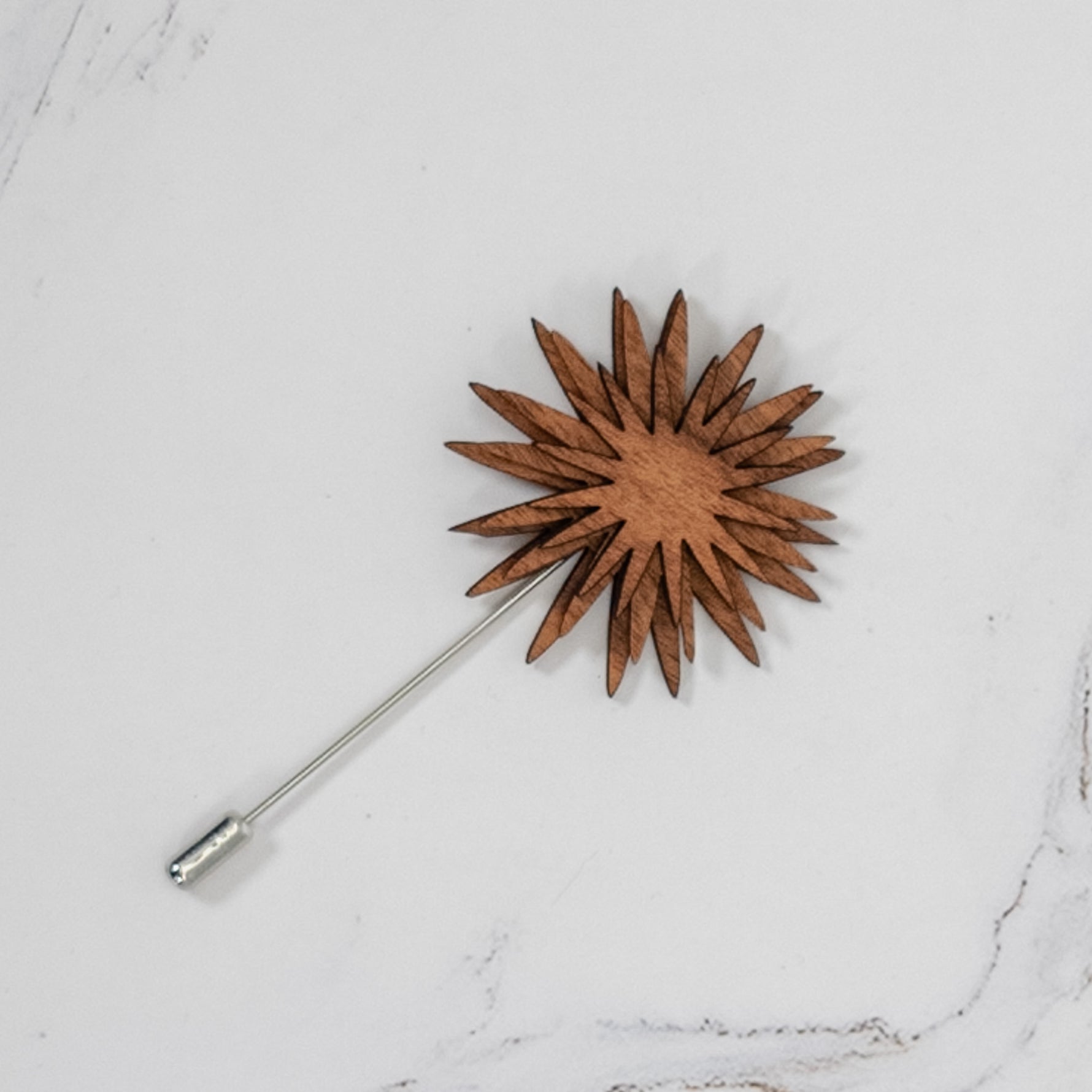 Rosewood wood brooch handcrafted by PRWMade