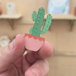 Cactus cherry wood magnet sample from Plant Lover wholesale pack
