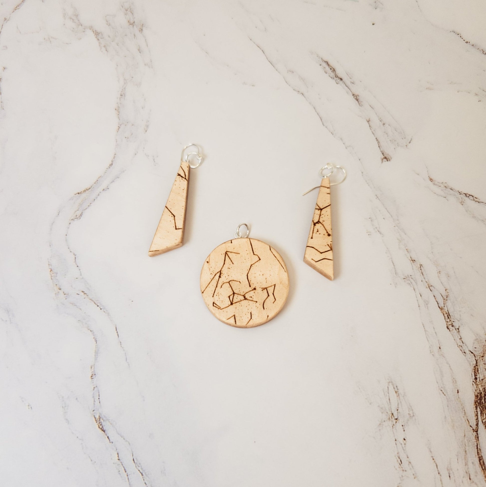 Custom Star - Chart Olivewood Necklace - PRW Made - Necklaces