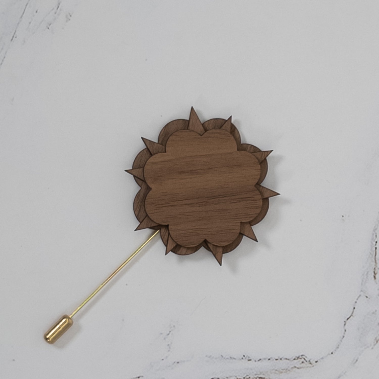 Wood Brooch | Starburst Cloud