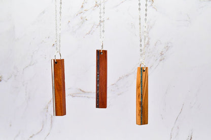 Drop Stone Inlay Bar Necklace - PRW Made - Jewelry