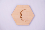 Animated lunar cycle showing moon phases from new moon to full moon, PRWMade coaster line
