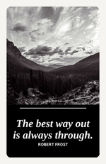 Metal bookmark, The Best Way Out by Frost, Banff valley photograph