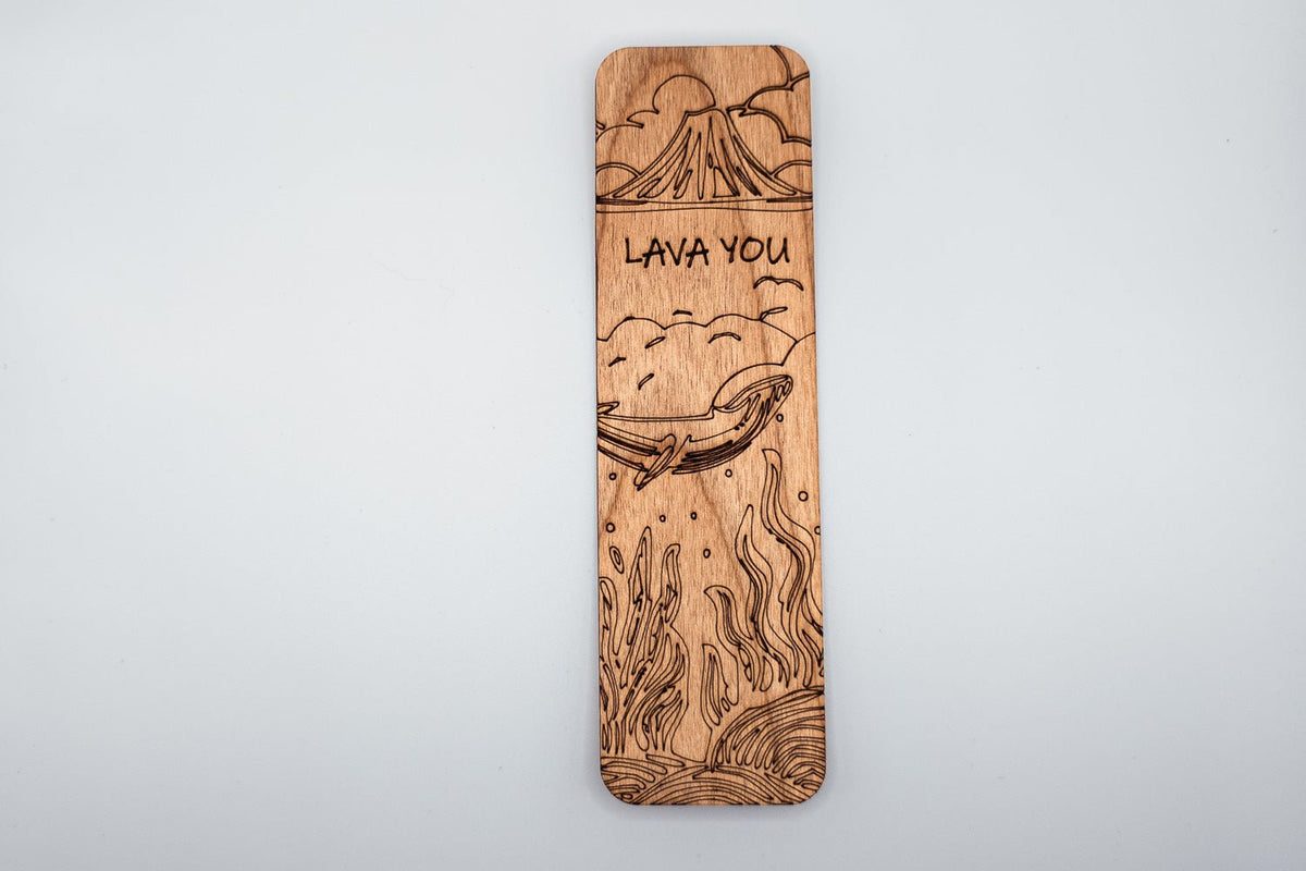 Wooden Bookmark | Lava You - Outline - PRW Made - Bookmarks
