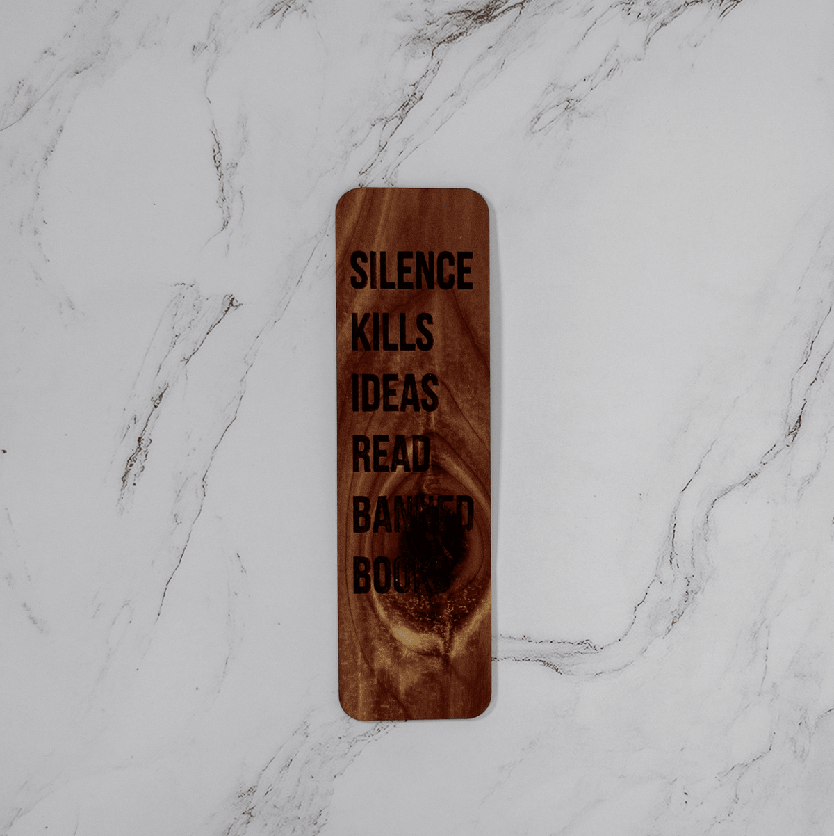 Wooden Bookmark | Silence Kills - Bold - PRW Made - Bookmarks