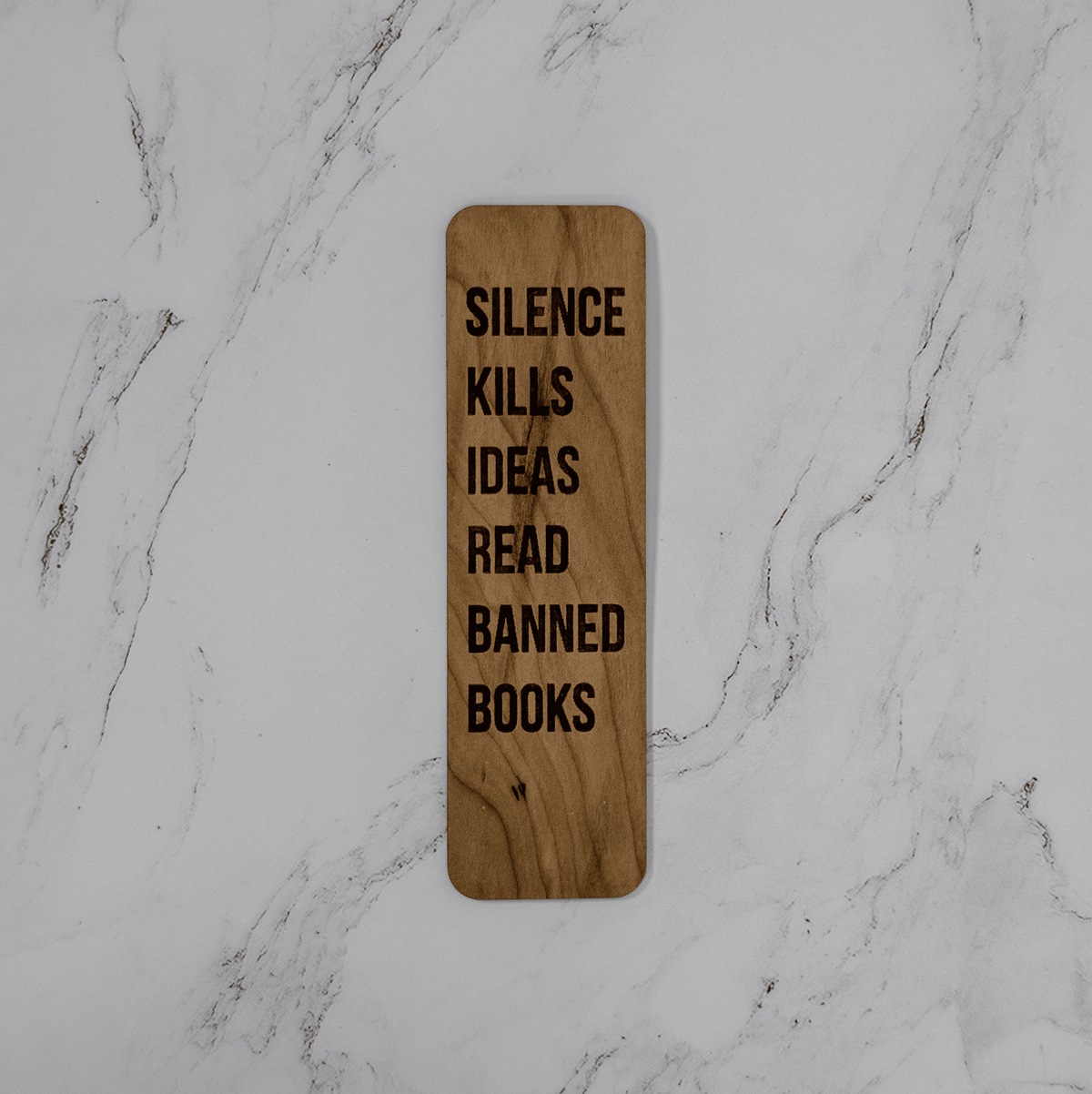 Wooden Bookmark | Silence Kills - Bold - PRW Made - Bookmarks