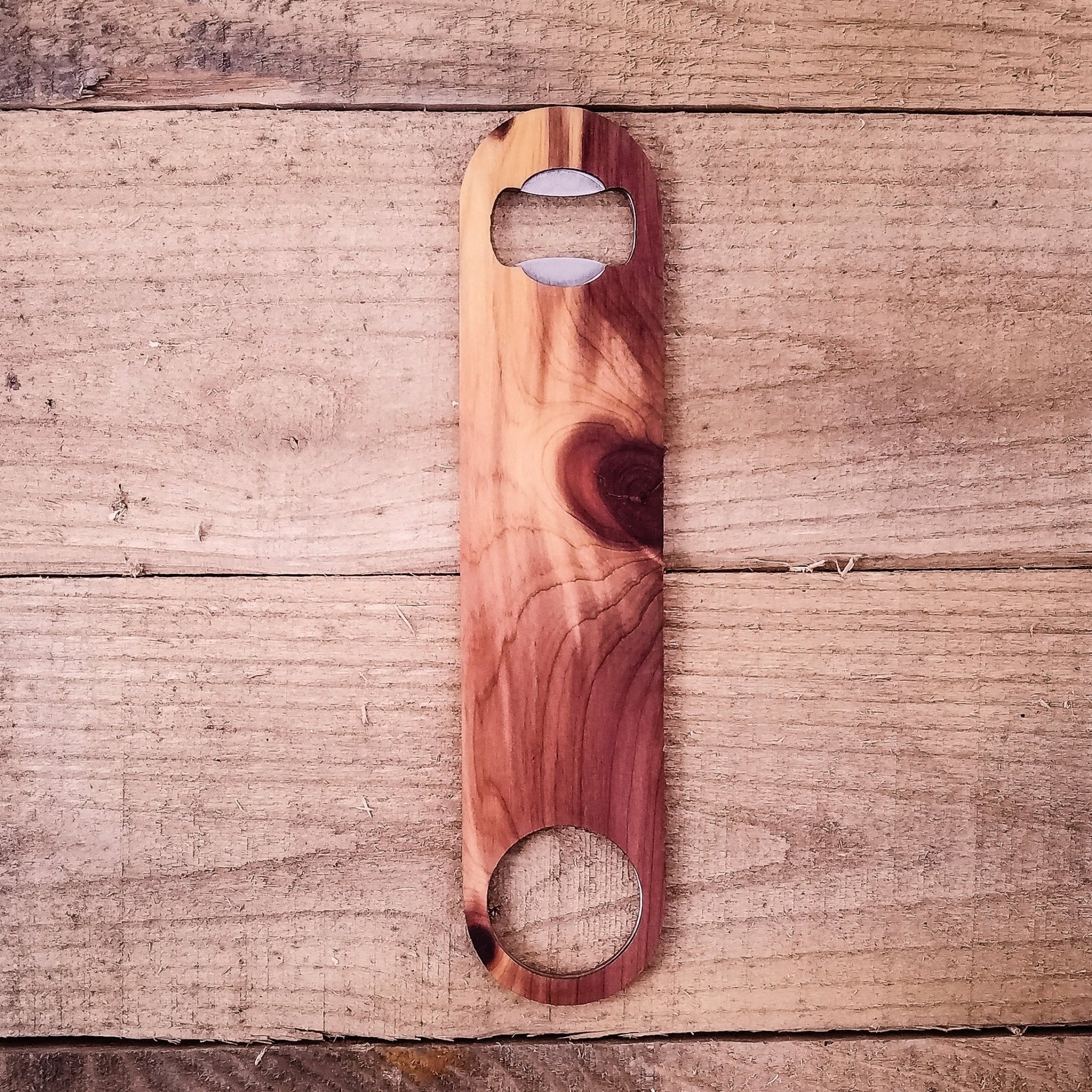 Wooden Bottle Opener | Handmade Speed Opener for Beer Lovers (full size) - PRW Made - Bottle Opener