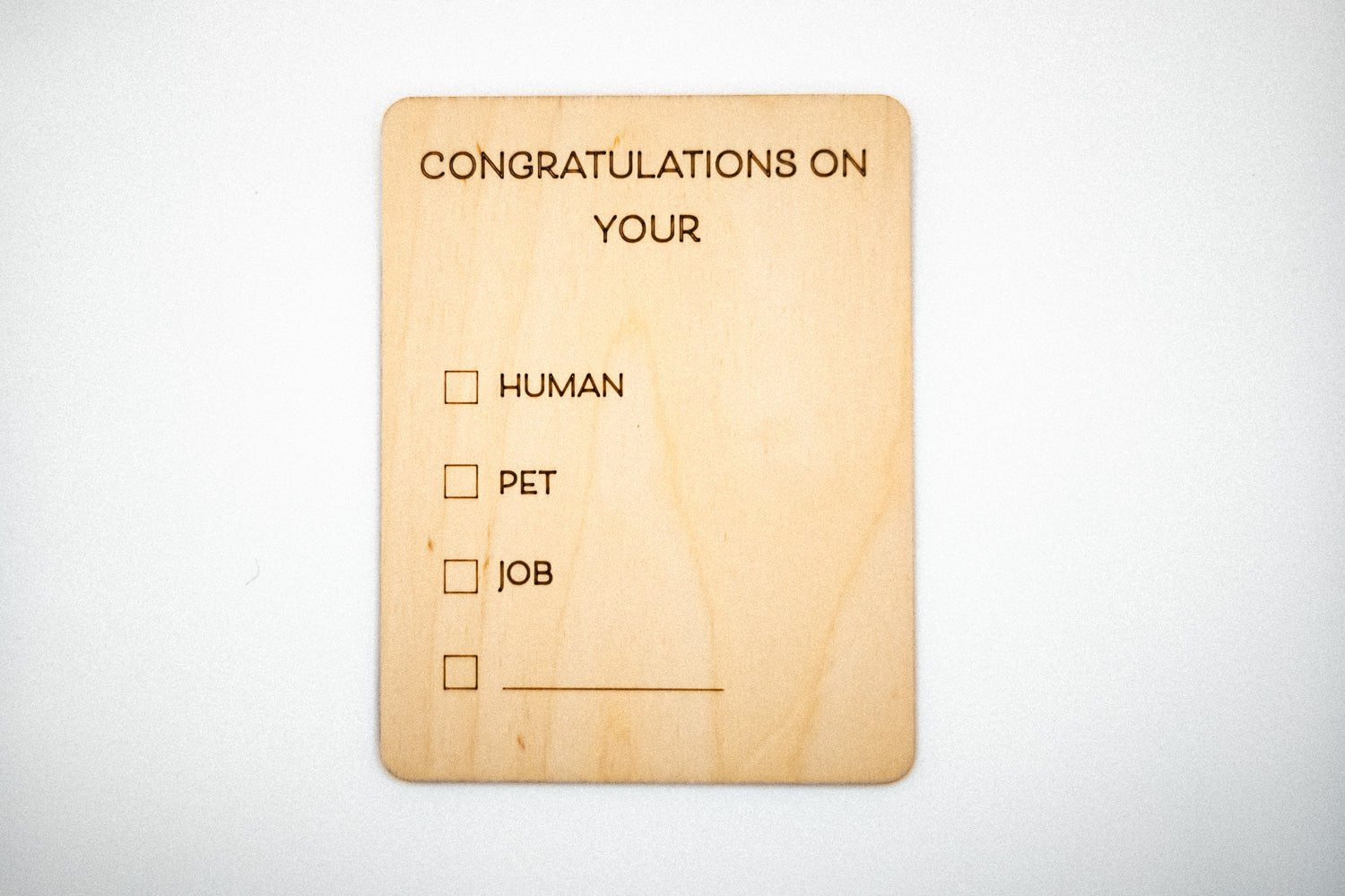 Wooden Greeting Cards - PRW Made - Greeting Card