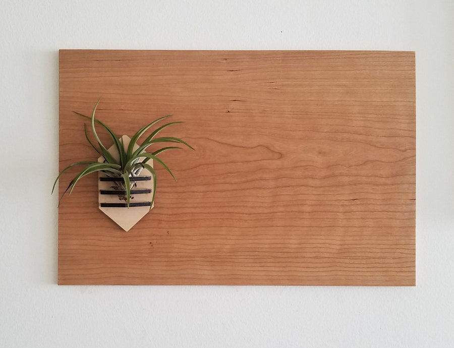 Wooden magnetic board in Cherry, warm-toned minimal frame handmade in Ohio